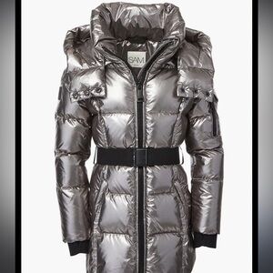 Sam GIRLS' SOHO BELTED DOWN PUFFER JACKET - LITTLE KID IN GUNMETAL